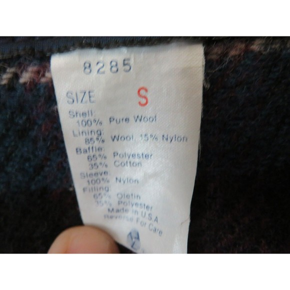 Vintage The Woolrich Woman Sz Small Off White/Ivory Wool Button Front Car Coat - Picture 6 of 7